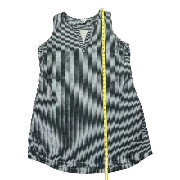 Time and Tru sleeveless shift dress w/ pockets striped lined cotton linen XXL - Picture 8 of 9